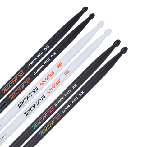 suitable for All styles of music TECHRA Carbon Pro 2B All-Round Carbon Fiber Drumstick Perfect balanced with vibration absorption and increased comfort