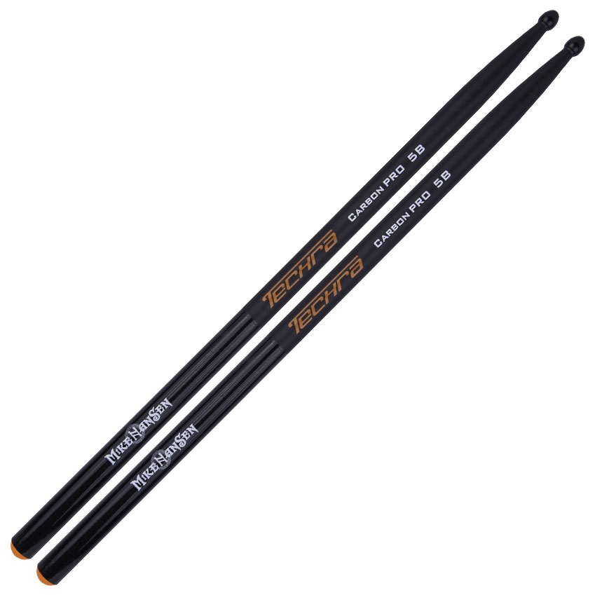 Signature Mike Hansen Carbon Pro Grip 5B Techra Drumsticks